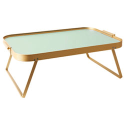 Kaymet Lap Tray, Pastel Green / Gold